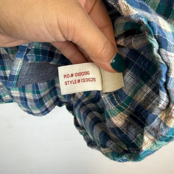 Carbon2Cobalt Mens Cotton Plaid Button Down Shirt Blue - L - Picture 4 of 8